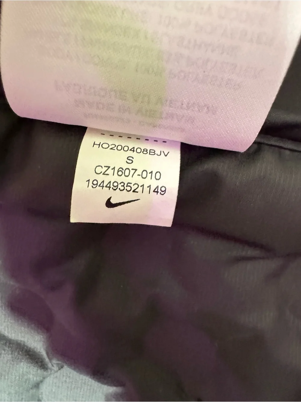 Nike Aeroloft Down Running Vest S Quilted Puffer Black CZ1607